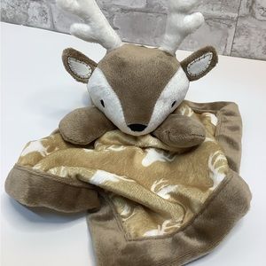 Levtex Baby Deer Buck Reindeer Plush Lovey Security Blanket Stuffed Animal Lovie
